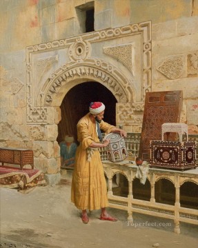  Maker Painting - The Furniture Maker Ludwig Deutsch Orientalism Araber